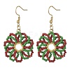 Christmas Glass Dangle Earrings EJEW-MZ00829-3