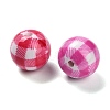 Spray Painted Opaque Acrylic Beads OACR-P030-07A-M-2