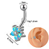G23 Titanium Pave Deep Sky Blue Cubic Zirconia Curved Barbell Cartilage Earrings FS-WGD98FB-27-1