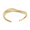 Brass Micro Pave Cubic Zirconia Cuff Bangles BJEW-D039-09G-3