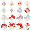 HOBBIESAY 64Pcs 16 Styles Autumn Theme Alloy Enamel Charms ENAM-HY0003-08-1