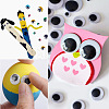   Plastic Wiggle Googly Eyes Buttons DIY Scrapbooking Crafts Toy Accessories with Label Paster on Back KY-PH0004-01-4