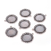 Zinc Alloy Pendant Settings for Cabochon & Rhinestone PALLOY-A15290-R-FF-1