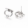 Alloy Stud Earring Findings LS-PALLOY-ZX030-17AS-RS-1