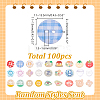 100Pcs Plastic Buttons BUTT-AR0001-34-2