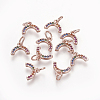 Brass Cubic Zirconia Charms LS-ZIRC-E162-14RG-2