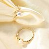 Round Natural Pearl Finger Rings RJEW-P113-24G-1