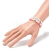 Polymer Clay Heishi Beads Stretch Bracelets Sets for Valentine's Day BJEW-JB06298-03-11