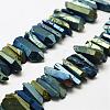 Electroplated Natural Quartz Crystal Beads Strands G-A142-03N-1