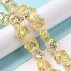 Transparent Electroplate Glass Beads Strands GLAA-C025-01B-2