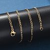 Ion Plating(IP) 304 Stainless Steel Figaro Chain Necklaces STAS-K168-02G-3