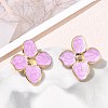 304 Stainless Steel Enamel Stud Earrings SA-CBA46AF-07G-1