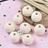 Unfinished Natural Wood Beads X-WOOD-S651-A10mm-LF-5