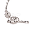 925 Sterling Silver Box Chain Necklace for Women NJEW-M190-02A-P-3