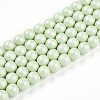 Baking Painted Pearlized Glass Pearl Bead Strands HY-N002-5mm-B02-2