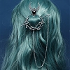 Alloy Rhinestone Witch Hair Forks PW-WG57932-02-1