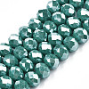 Electroplate Glass Beads Strands EGLA-A034-P4mm-A09-1