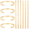 6Pcs Stainless Steel Blank Cuff Bangles MAK-BBC0001-32G-1
