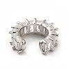 Cubic Zirconia Tennis Cuff Earrings LS-EJEW-K093-09P-05-3