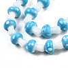 Mushroom Handmade Lampwork Beads Strands X-LAMP-R116-22-2