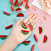 100Pcs DIY Watermelon Shape Dangle Earring Making Kits DIY-NB0005-30-3