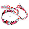 Cotton Braided Rhombus Pattern Cord Bracelet FIND-PW0013-003A-70-1