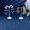 20Pcs Flat Round Brass Stud Earring Findings KK-BBC0013-96B-4