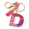 Alloy Resin Butterfly Keychains KEYC-TADJ0002-02G-D-2