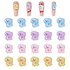 80Pcs 4 Colors Opaque Resin Cabochons CRES-FH0001-18-1