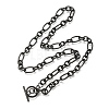 Unisex 304 Stainless Steel Figaro Chain Necklaces NJEW-H215-03EB-1