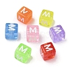 Spray Painted Transparent Acrylic Beads MACR-K365-07M-1
