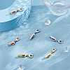 6Pcs 3 Colors Barss Fold Over Clasps FIND-FH0008-50-6