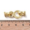 Rack Plating Brass Micro Pave Cubic Zirconia Fold Over Clasps ZIRC-P117-02C-G-3