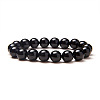 SUNNYCLUE Natural Black Agate Round Beads Stretch Bracelets BJEW-PH0001-10mm-01-2
