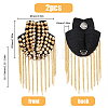 Fashionable Punk Style Chain Tassel Epaulettes DIY-WH0304-475G-2