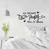 Rectangle with Word PVC Wall Stickers DIY-WH0228-127-3