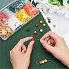   300Pcs 6 Colors Spray Painted Wood Beads WOOD-PH0002-54-5
