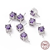 Rhodium Plated 925 Sterling Silver Peg Bails STER-D035-47P-07-4