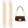 Unicraftale 2Pcs Aluminum Curb Chain Purse Strap Extender FIND-UN0003-04B-LG-1