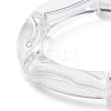 9Pcs 9 Color Acrylic Curved Tube Chunky Stretch Bracelets Set for Women BJEW-JB08142-6