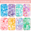 8 Bags 8 Colors Glass Round Seed Beads SEED-PH0001-93-2