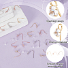 BENECREAT 24Pcs 3 Colors Brass Micro Pave Clear Cubic Zirconia Earring Hooks KK-BC0009-90-4