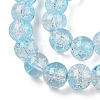Transparent Crackle Baking Paint Glass Beads Strands DGLA-T003-01C-06-3