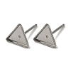 Tarnish Resistant Earring Cabochon Settings 304 Stainless Steel Ear Studs Blank Settings STAS-Q170-11-1
