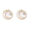 Rack Plating Brass Shell Pendants KK-A183-52G-1