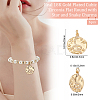 6Pcs Brass Micro Pave Clear Cubic Zirconia Pendants KK-BBC0004-78-2