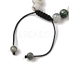 8mm Round Natural Tree Agate Braided Bead Bracelets BJEW-C067-01B-01-4