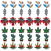 36Pcs 6 Style Polyester Fabrics Computerized Embroidery Cloth Sew on Patches PATC-FG0001-05-1