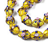 Handmade Gold Sand Lampwork Beads Strands LAMP-N021-40E-3