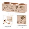 3 Hole Wood Candle Holders DIY-WH0375-001-3